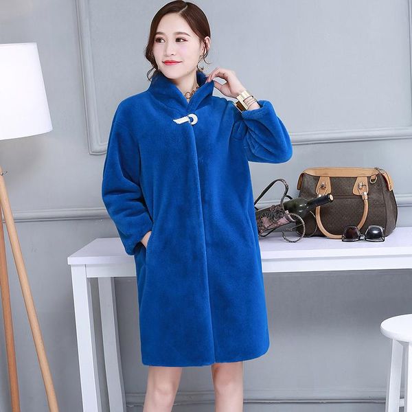 

women's fur & faux coat teddy winter women jacket artificial, Black