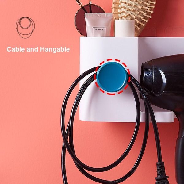 

hair dryer rack wall-mounted non-perforated holder electric storage fre-drop brushes