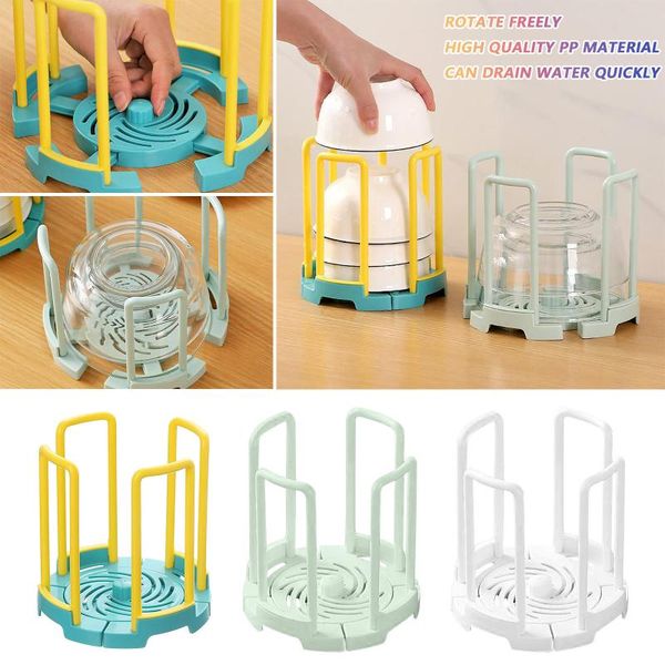 

kitchen pp bowls storage shelves retractable bowl dish holder drain rack creative flexible plate accessories tools & organization