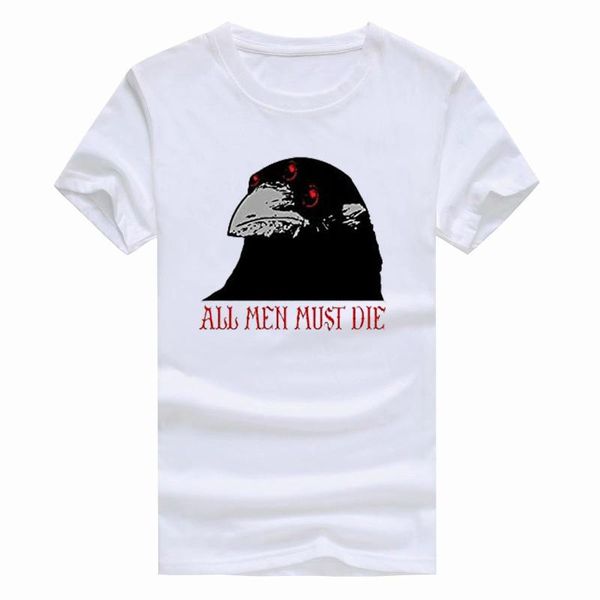 

men's t-shirts and t-shirt night watch crow men must die novelty, White;black
