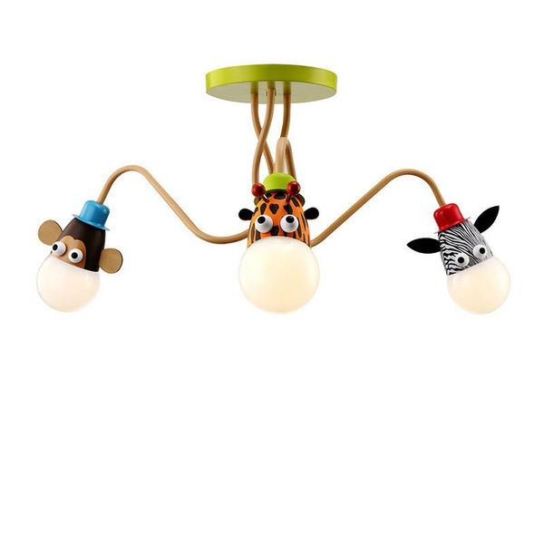 

kid's room lighting modern 3heads animal pendant lights child bedroom lamp e27 led for living home decoration lamps