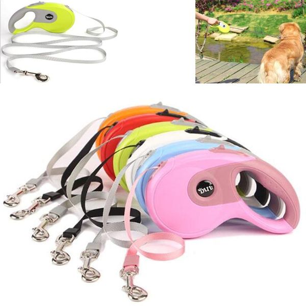 

dog collars & leashes retractable leash automatic flexible dogs cat traction rope for small medium pet products