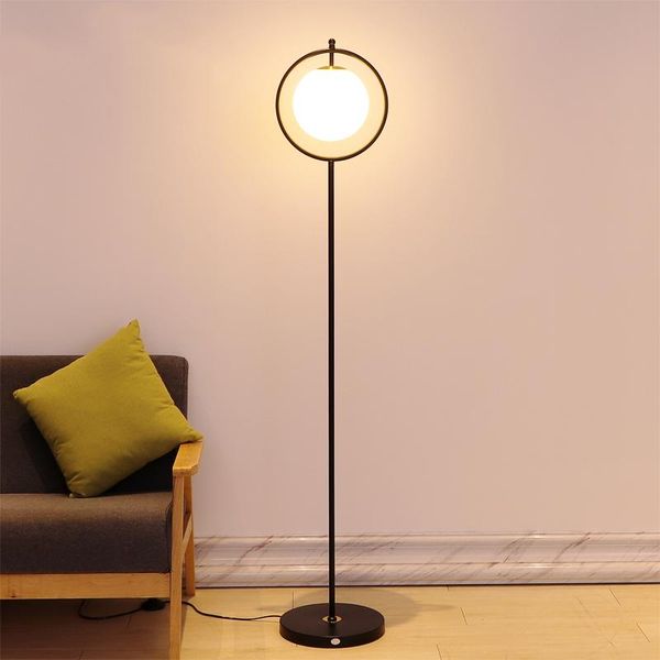 

nordic floor lamp e27 modern standing frosted glass ball light living room lighting house lamps