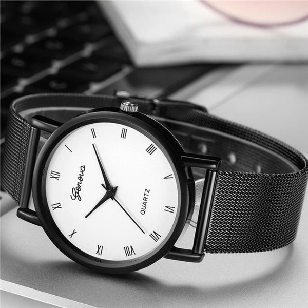 

wristwatches 2021 simple fashion men watches stainless steel strap quartz watch for erkek kol saati, Slivery;brown