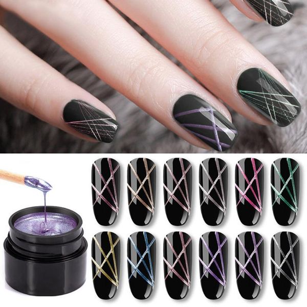 

nail art kits spider varnish 5ml gel web painting creative wire drawing