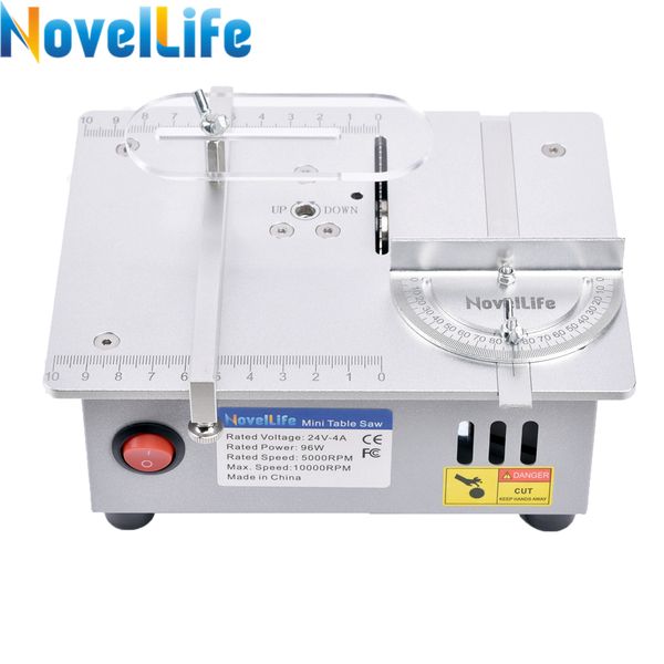 

mini table saw small woodworking electric bench saw handmade diy hobby model crafts cutting tool 775 motor 96w 63mm hss blade r1