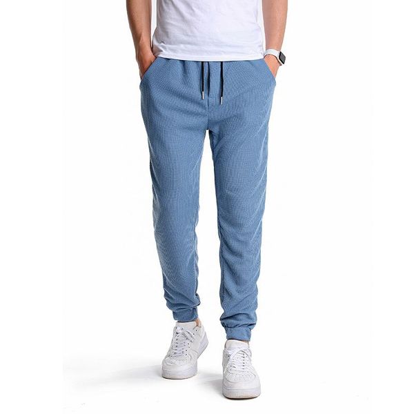 

men's pants mens basic thicken jogger hipster streetwear casual joggers sweatpants men slim fit workout athletic sports trousers male, Black