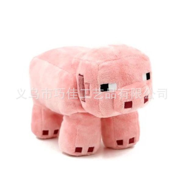 

my world pink pig plush toy creative game character plush doll cute car pillow
