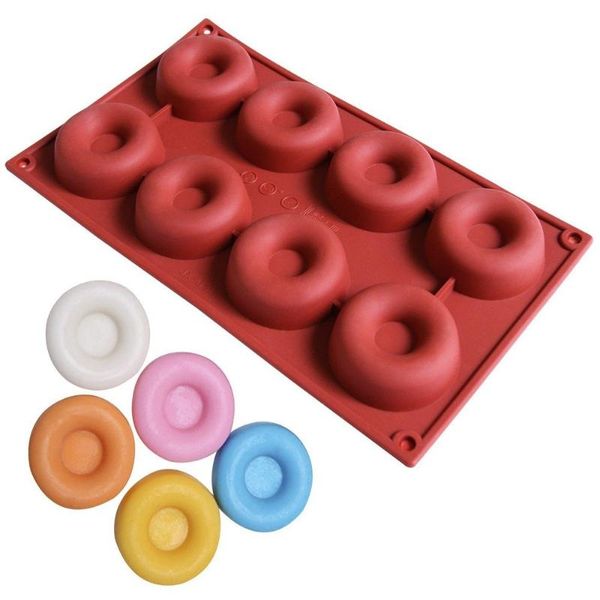 

baking moulds 8-hole donut silicon silicone soap molds bakeware cake decorating tools diy fondant mould biscuit