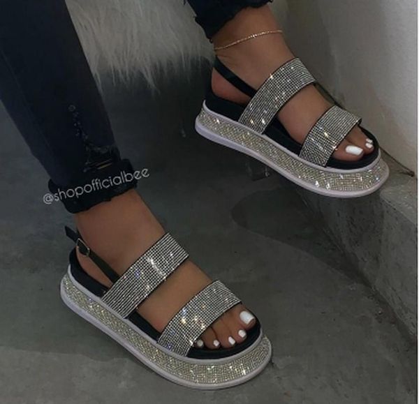 

dress shoes sandals low heels leather girl party slides sandalias mujer sapato feminino women summer beach pumps woman k0343, Black