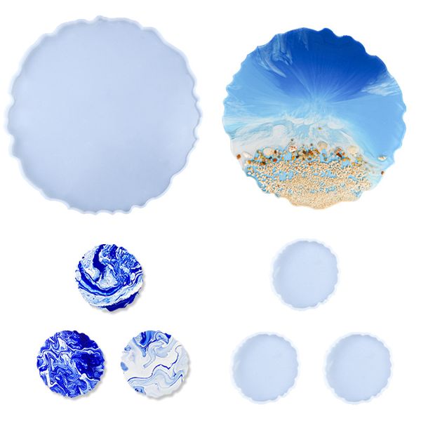 

diy crystal drop silicone mold large round tray 1221051