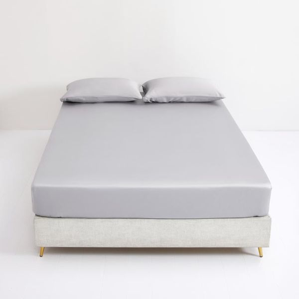 

sheets & sets 1 piece solid color fitted bed sheet queen 150x200cm king size 180x200cm bedsheets elastic rubber silk mattress cover