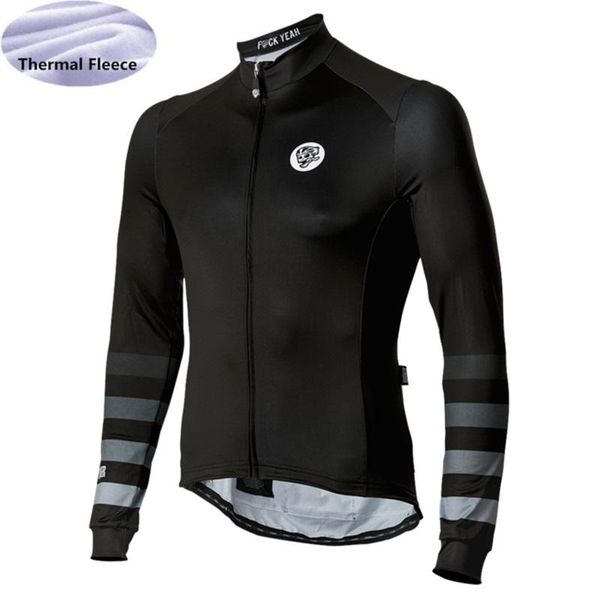 

long sleeve cycling jersey with fleece 2021 attaquer winter clothing men maglia da ciclismo a manica lunga keep warm racing jackets, Black;red