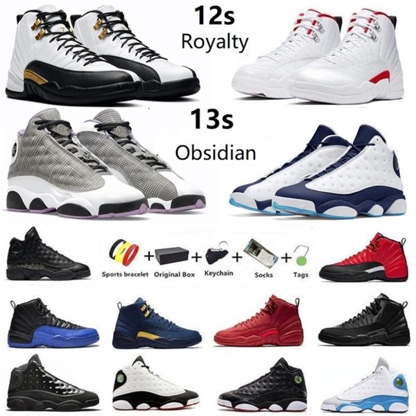 

jumpman 13 obsidian royalty 12 mens basketball shoes 13s houndstooth del sol court purple red flint 12s reverse flu game twist ro urshoeszon, Black