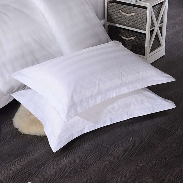 

el supplies pure cotton white densified pillow case satin strip can