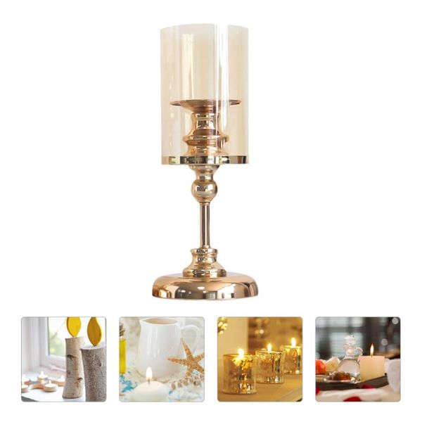 

candle holders 1pc decorative candlestick unique layout candleholder chic golden