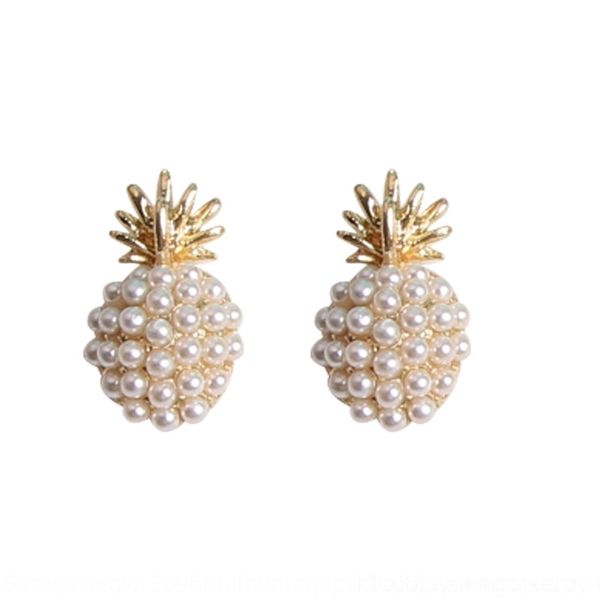 

ccK2 s925 silver needle simple and small for women s925 pineapple stud rings pl ringssilver needle simple and small pearl pineapple ear, Golden;silver