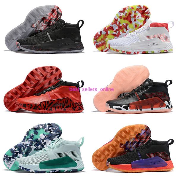 

5 2021 mens d lillard basketball dame shoes sneakers 5s white dyed rip city signature brand des chaussures trainers new