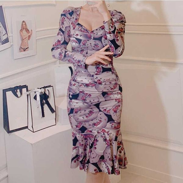 

casual dresses elegant ladies slim lace package hip long sleeve female pencil split dress spring women vestidos femme dy1z, Black;gray