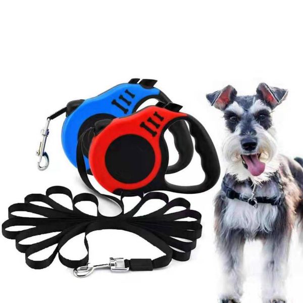

dog collars & leashes 3m/5m retractable leash automatic traction rope belt for small medium 4 colors to choose from pet supplies