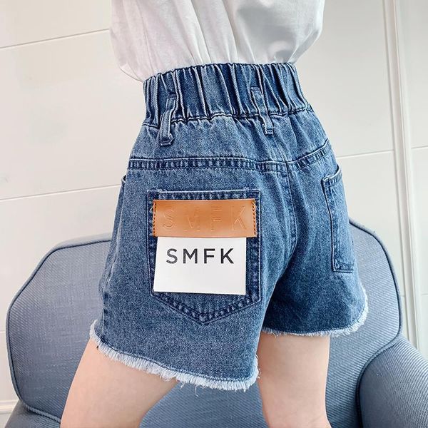 

shorts fashion girl thin denim short pants summer children casual cotton trousers 4 5 6 7 8 9 10 12 13 baby clothes, Black