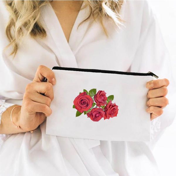 

cosmetic bags & cases flower bag for makeup women mini pouch make up travel organizer storage handbags woman women's