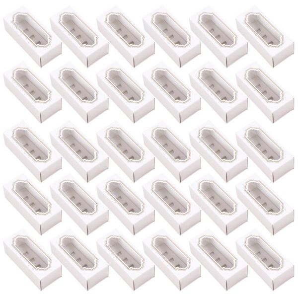 

gift wrap 30pcs macarons box for 5 macaron container drawer type boxes cookie cake dessert party packing with clear windo