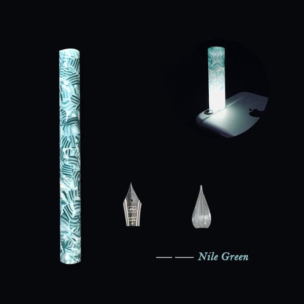 

fountain pens moonman creative colorful celluloid pen & glass dip light green ef/f/small bent nib with gift box writing set