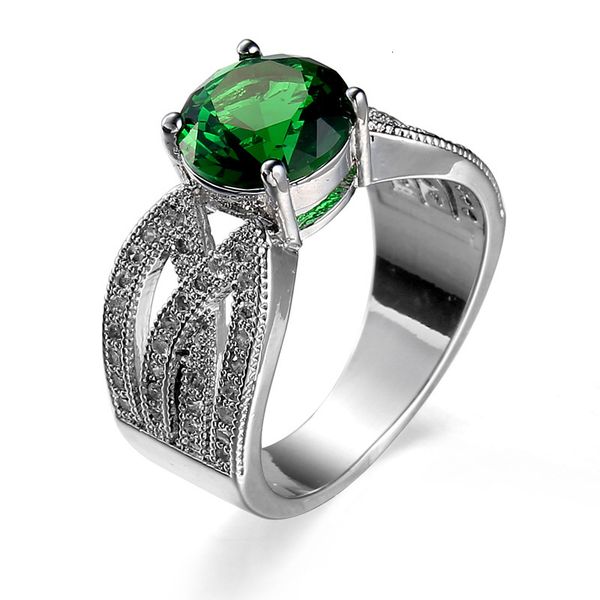 

ring fashion color zircon hand jewelry women's set couple ring, Slivery;golden