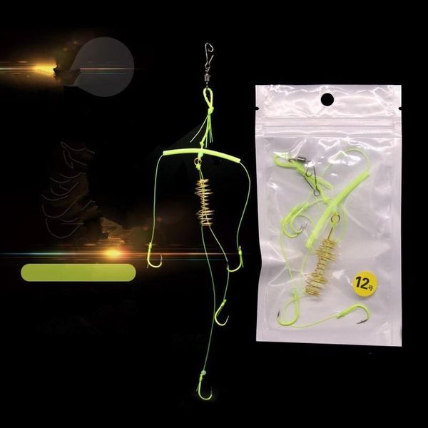 Rompin Anti-hanging Explosion Hook Fishing Artificial Lure Bait Cage Feeder Carpa con ganci di linea per attrezzatura