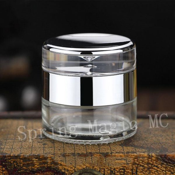

storage bottles & jars 20g clear glass cream jar cosmetic container mask/ serum,emulsion bottle make up empty travel
