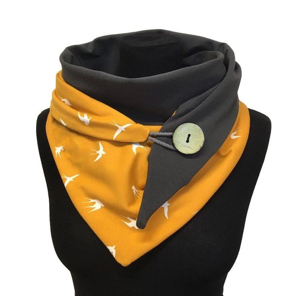 

scarves animal print button women casual fashion retro multi-purpose ladies shawl keep warm thickening vintage lady wrap, Blue;gray