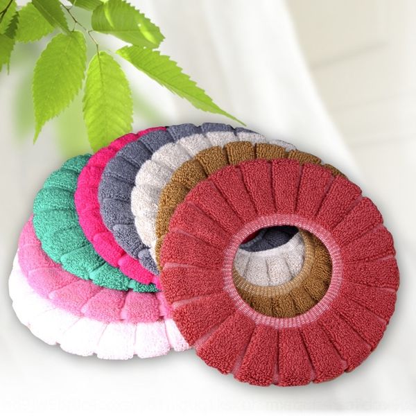 

unjh pad o-type knitted pad thickened color cover cover autumn cy candy and winter toilet stickers toilet seat ring