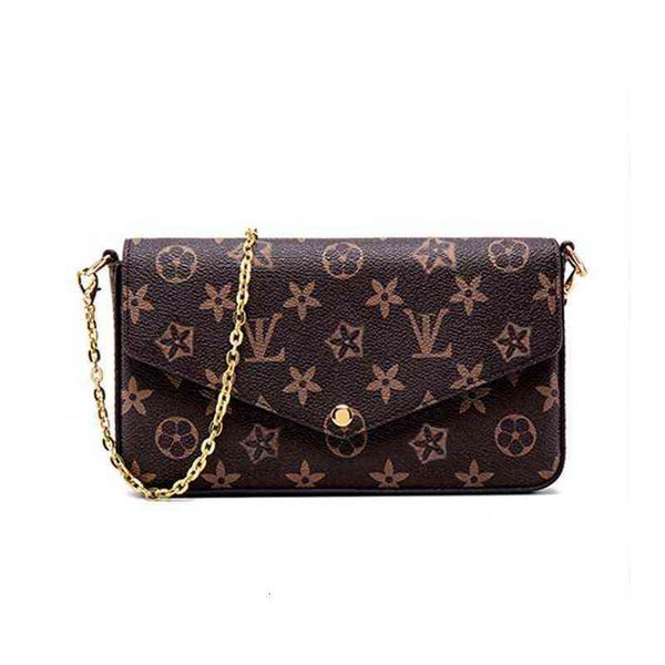 

l family old flower single shoulder bag messenger chain women's bag three piece set in one mahjong small