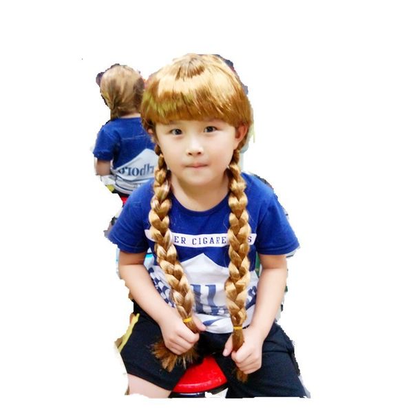 

children's multi color cos animation wig, Black