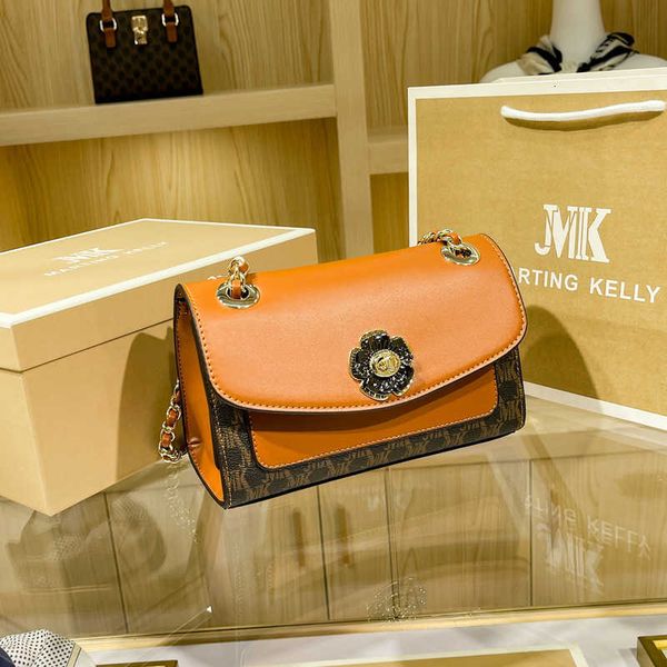

handbags light luxury 2021 leather counter chain camellia women's bag single shoulder diagonal span