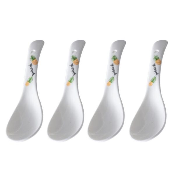

spoons 4pcs japanese ceramic soup simple rice for home restaurant