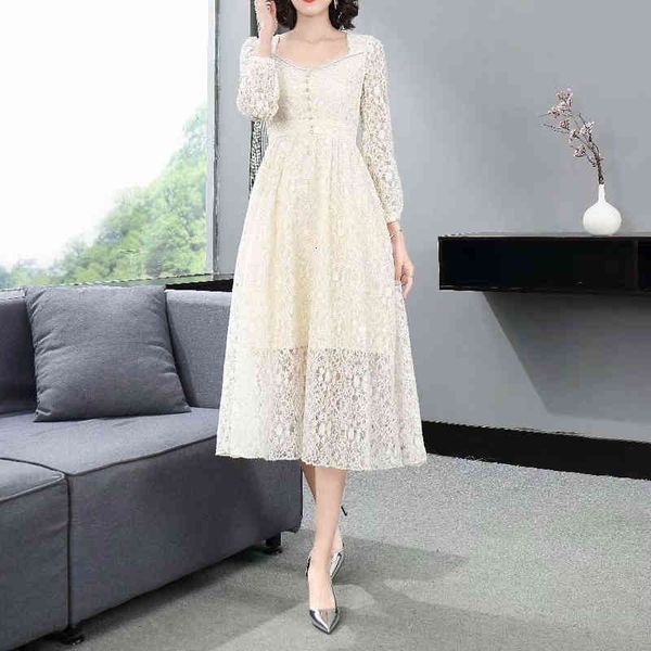 

spring fashion runway party women elegant decoration long lace dress, Black;gray
