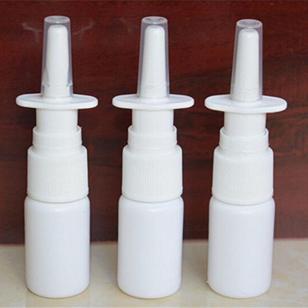

storage bottles & jars 5pcs 10ml mist nose spray refillable bottle for packaging empty plastic nasal pump x3h9