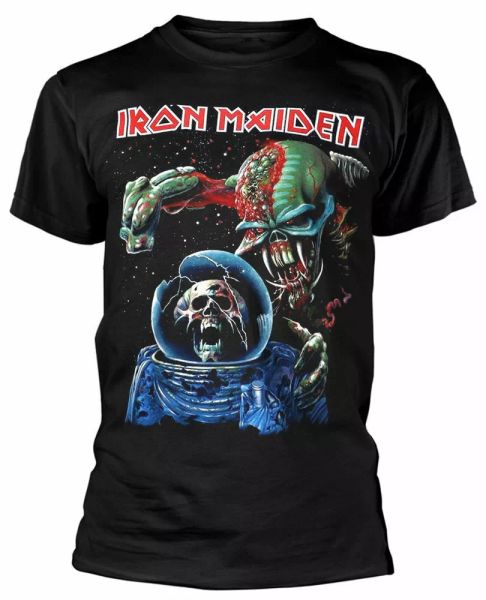 

official iron maiden t shirt final frontier album classic rock metal band tee, White;black