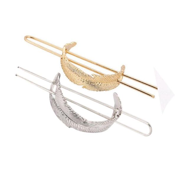 

hair accessories metal clips, gold pins silver hollow hairpin with pitted curled leaves for personality, Slivery;white
