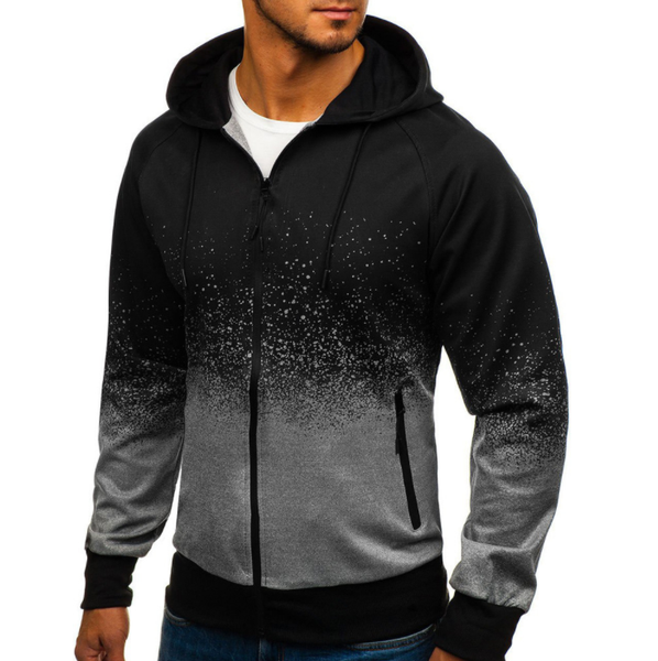 

men's hoodies & sweatshirts custom moto jacket logo youthful vitality three color matching men hoodie pullover casual fashion, Black