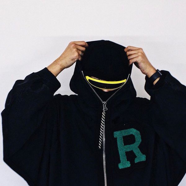 

21fw europe usa autumn winter hoodie casual towel print men women oversize zipper skateboard streetwear cotton hooded sweatshirt, Black