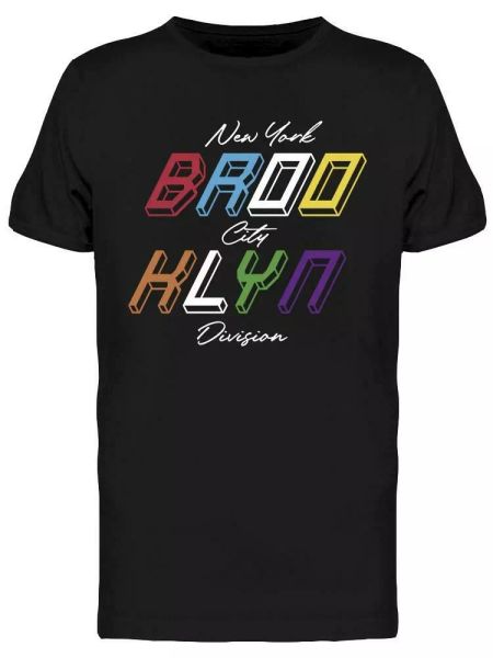 

Brooklyn Colorful Design Tee Men's -Image by Shutterstock, White;black