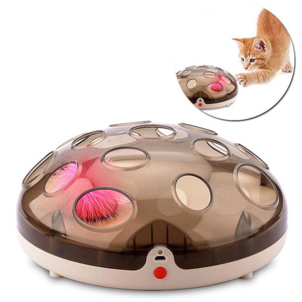 

cat toys interactive electric funny toy for feather teaser rechargeable maglev bouncing catching game training
