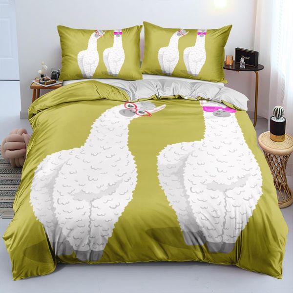 

bedding sets cartoon duvet cover set quilt/comforter covers pillowcases 220x240 king  double full green color bed linens