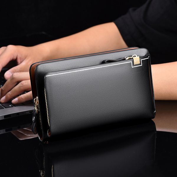 

bag men's phone clutch mobile business bag new function long wrist zipper clutch men's multi-wallet ewwtn lianquan004, Red;black