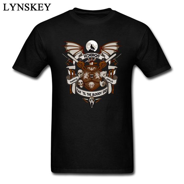 

ccccsportHorror Design Mens T Shirt 100% Cotton Til The Bloody End Print Short Sleeve Tee Shirt Male Cortoon O Neck Tops Tees, No print price