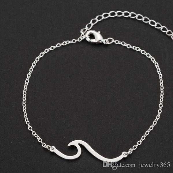 

20pcs/lot silver chain friendship wave charms ankle anklet bracelet barefoot sandal beach foot, Red;blue