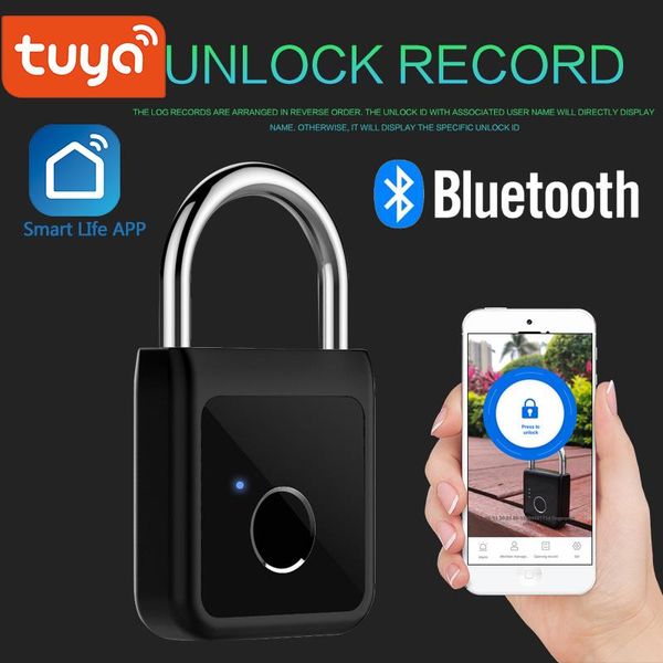 

smart home control tuya bluetooth fingerprint lock keyless usb rechargeable door locks drawer
